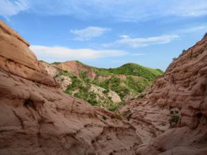 Close up of the red sandstone formations in Red Rock Canyon